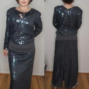 Karie Patterson for Sansappelle Dress Sequin Vintage Size 12